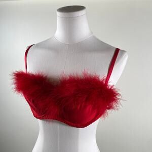 Vintage secret treasure feather bra